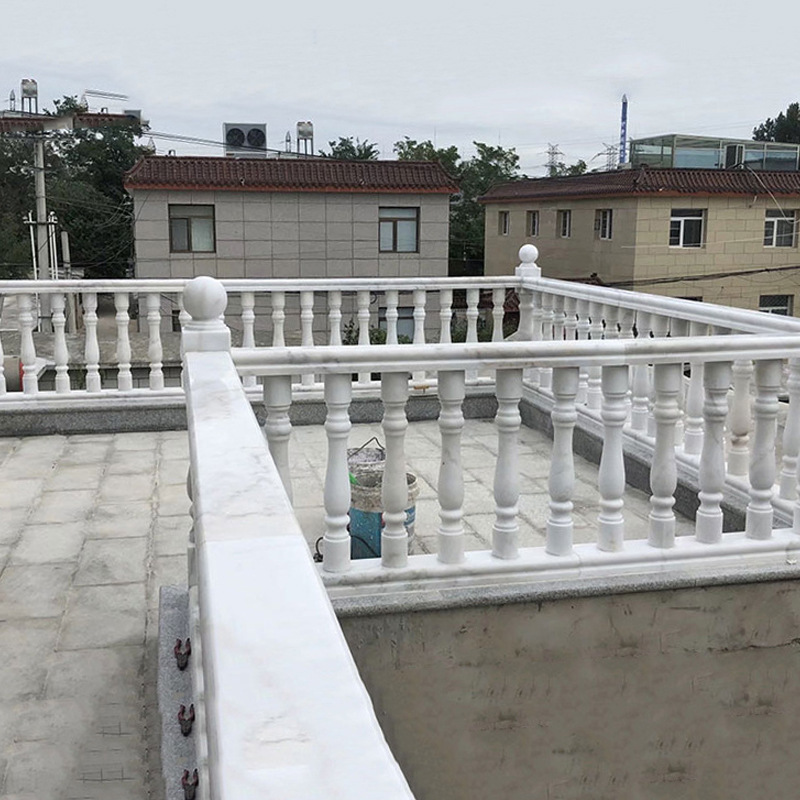 大理石栏杆护栏河道景区防护围栏阳台别墅石扶手花岗岩石雕栏板