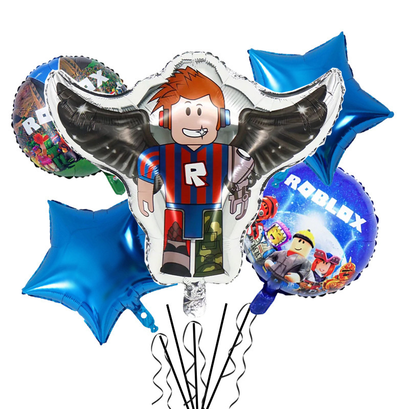 Cross-Border New Arrival Roblox Rob Lesi Robert Modeling Birthday Party Suit Aluminum Balloon