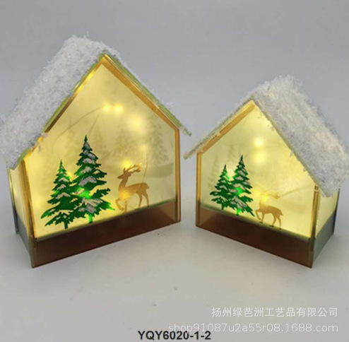 factory direct sales creative christmas geometric glass night light crafts home christmas decoration