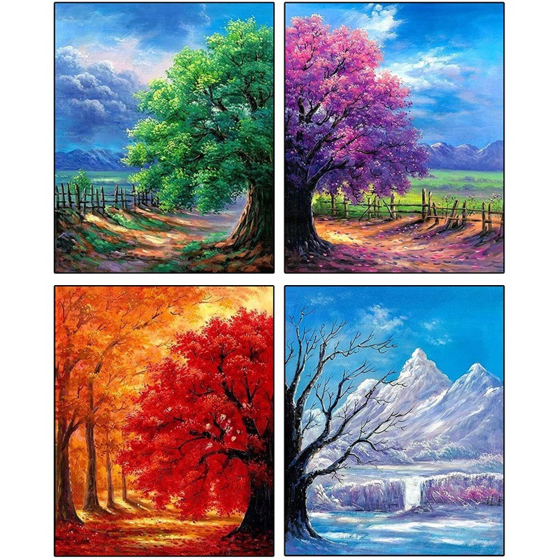 四季风景画