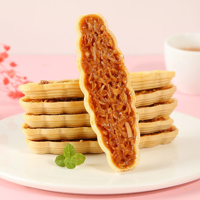 60枚小叶酥坚果脆小船酥花生日式饼干网红小零食小吃休闲食品10枚