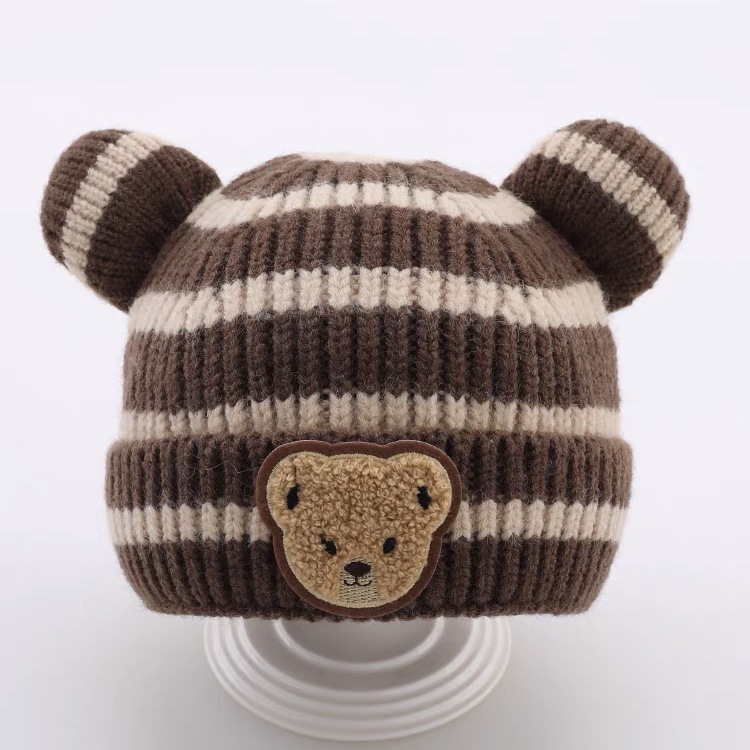 Baby Hat 2022 Autumn and Winter New Cute Infant Warm Earflaps Cap Knitted Hat Men and Women Baby Wool Cap