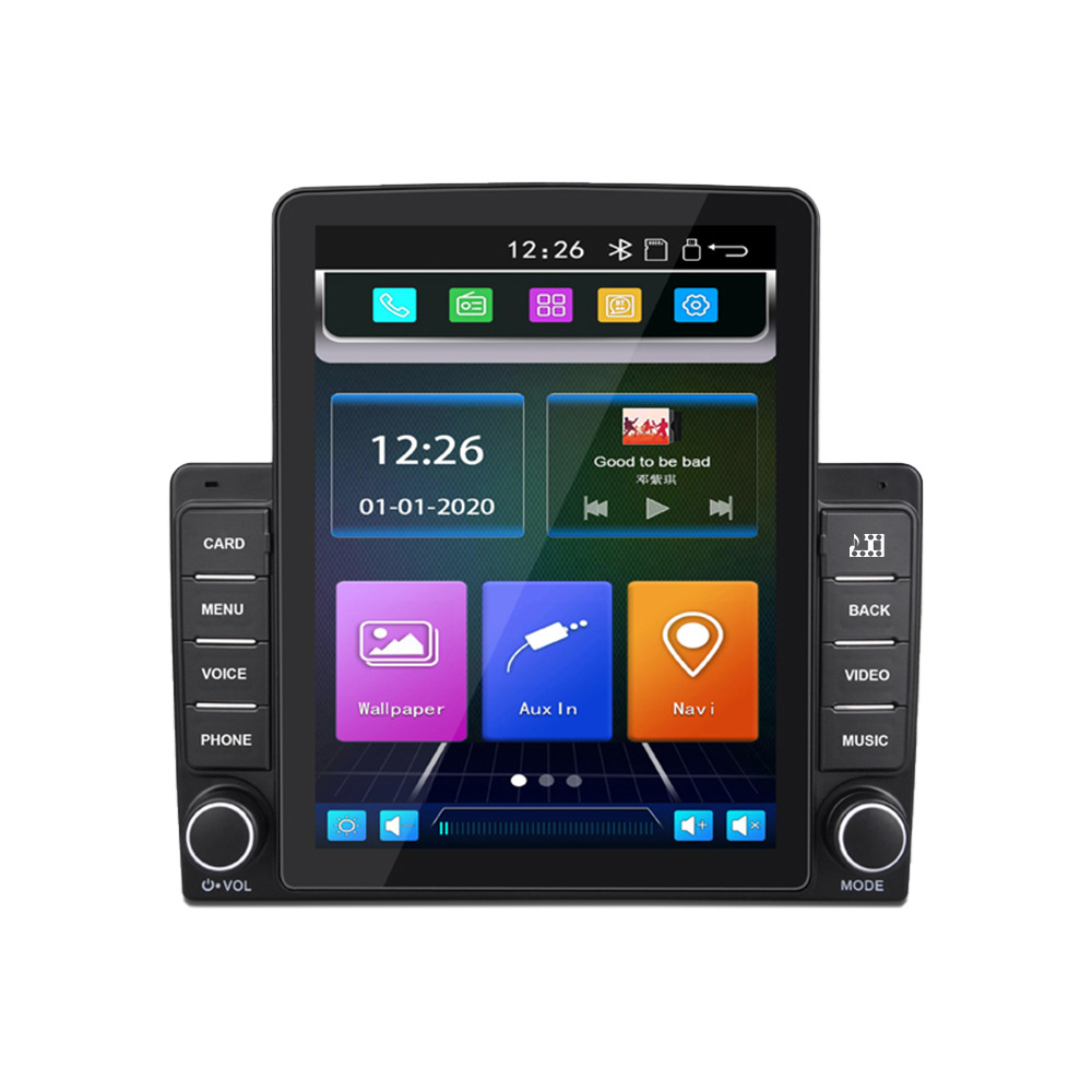 5寸12v双锭车载mp5播放器carplay蓝牙ips电容触摸薄款竖屏9580c