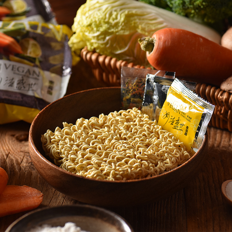 纯素方便面泡面袋装5包组合超大营养速食素食佛家素斋面妙洁盛世