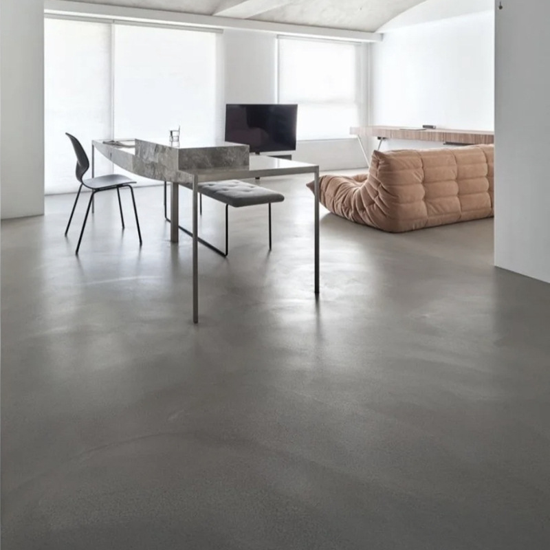 微水泥墙地一体新材料上门施工水泥地坪漆自流平墙面无缝磐多魔