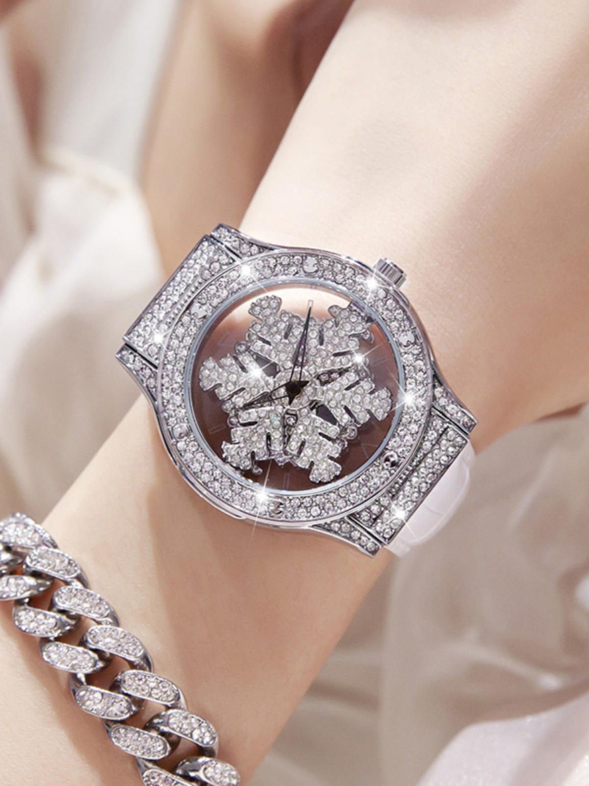 茵浪/inra手表时来运转五芒星系列满天星雪花轻奢防水石英女表