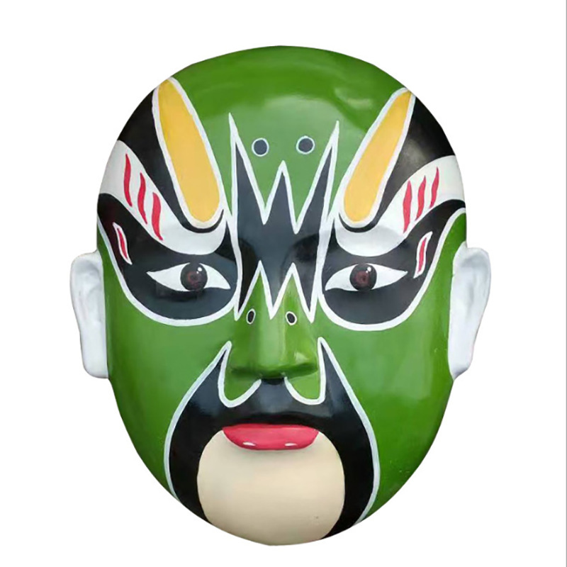 玻璃钢脸谱雕塑京剧戏曲人物变脸面具模型火锅店壁挂墙壁装饰摆件