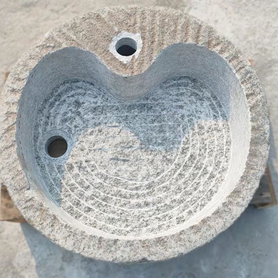 猪槽食槽石头盆老旧花园石槽石头花盆水槽牛槽马槽饲养