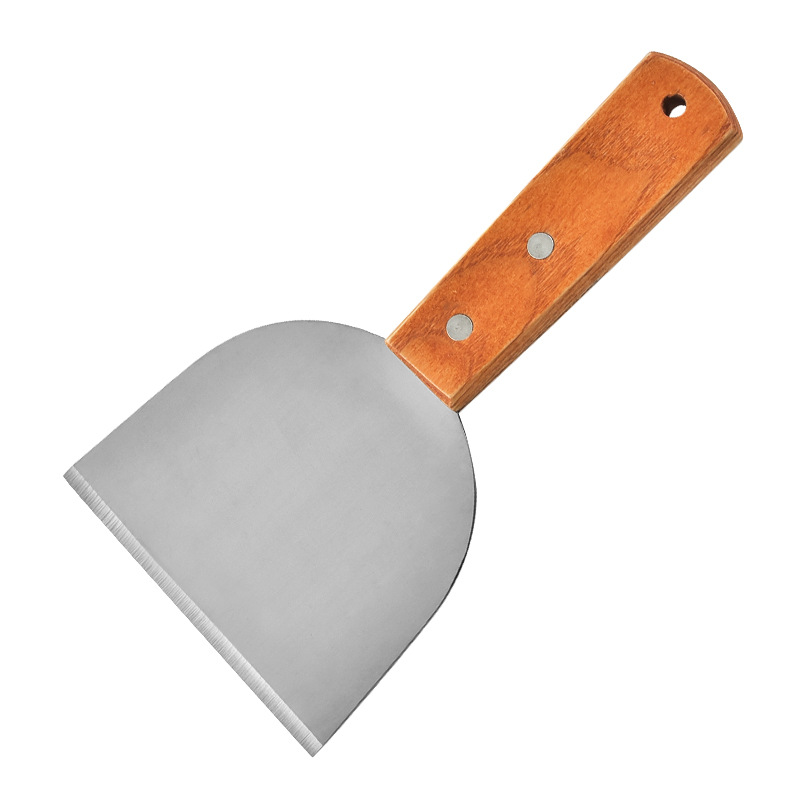 Export Shovel Wooden Handle Pancake Shovel Fried Steak Spatula Scallion Pancake Cooking Shovel Fried Dishes Teppanyaki Pancake Rolled with Crisp Fritter Shovel