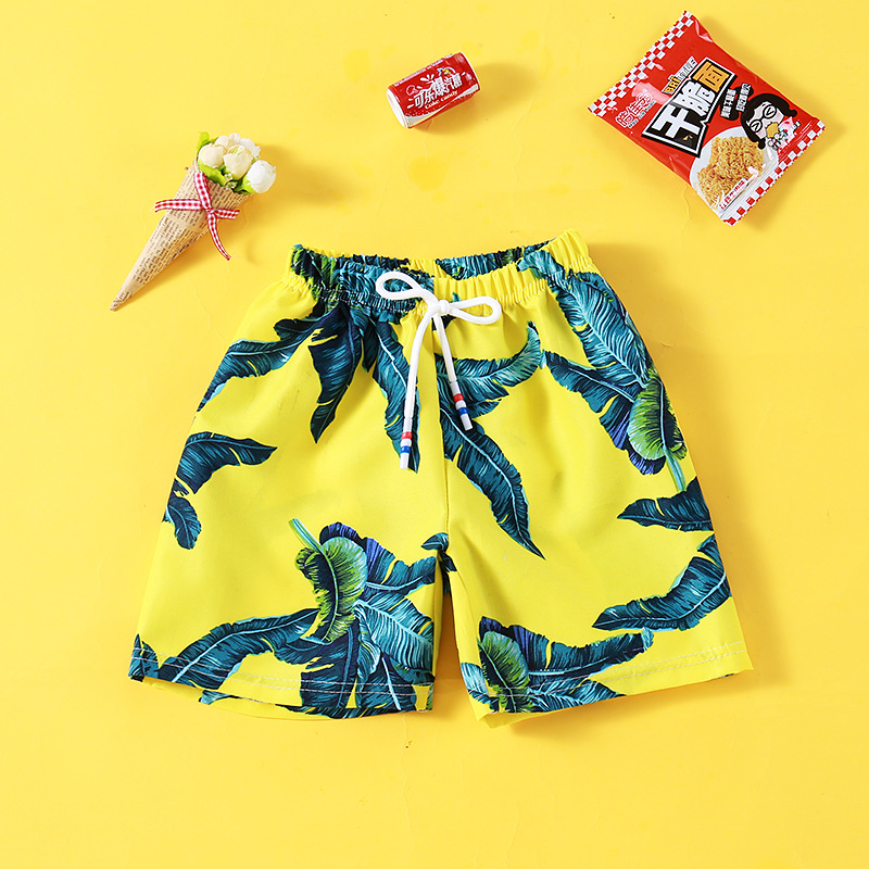 Summer Children's Shorts Beach Pants Swimming Trunks Boys Casual Loose Outer Wear Big Panties Cartoon Fashionable Fifth Pants