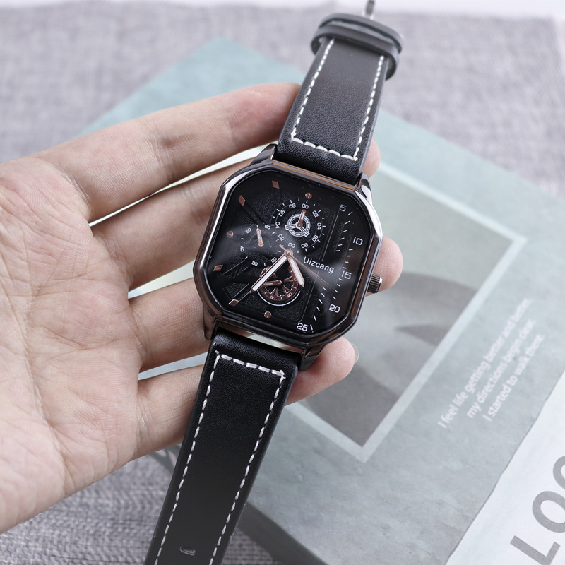 Men's Watch Ins Good-looking Student Party Square Quartz Watch Trend Large Dial Youth Waterproof Sports