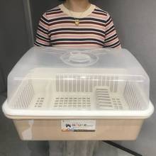 碗筷收纳盒放碗箱沥水碗架带盖置物餐具超大碗碟架特大号塑料碗柜