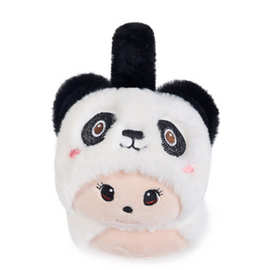 儿童时尚保暖耳罩冬季卡通熊猫兔子耳套学生毛绒耳暖男女耳包耳捂