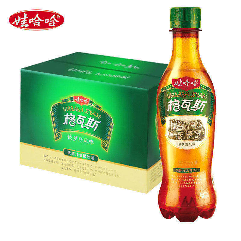 娃哈哈格瓦斯发酵饮品俄罗斯风味碳酸饮料600ml 大瓶汽水新啤酒味