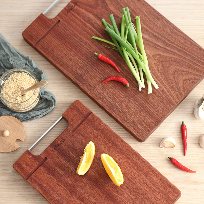 实木砧板加厚乌檀木菜板整木切菜板 家用案板红木切菜板