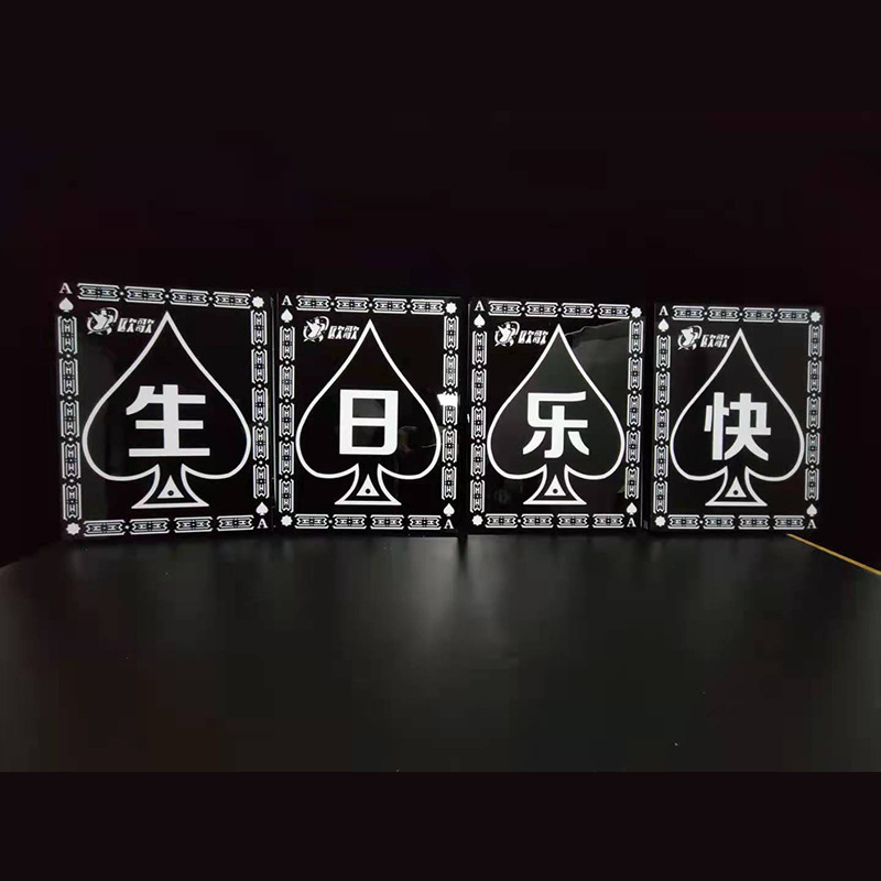 led创意发光字手举牌logo广告牌生日快乐酒吧ktv爆闪气氛道具灯牌