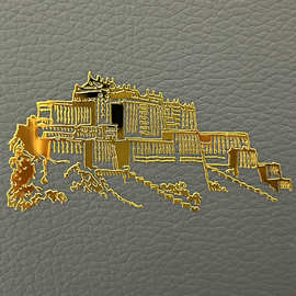 定制布达拉宫镍金属贴纸电镀金色logo不干胶分体字镂空分离标定做