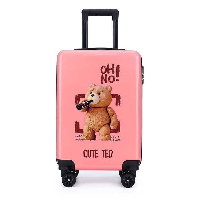 New Children's Luggage 20-Inch Adult Trolley Case Wholesale Large Capacity Universal Wheel Suitcase Printable Logo