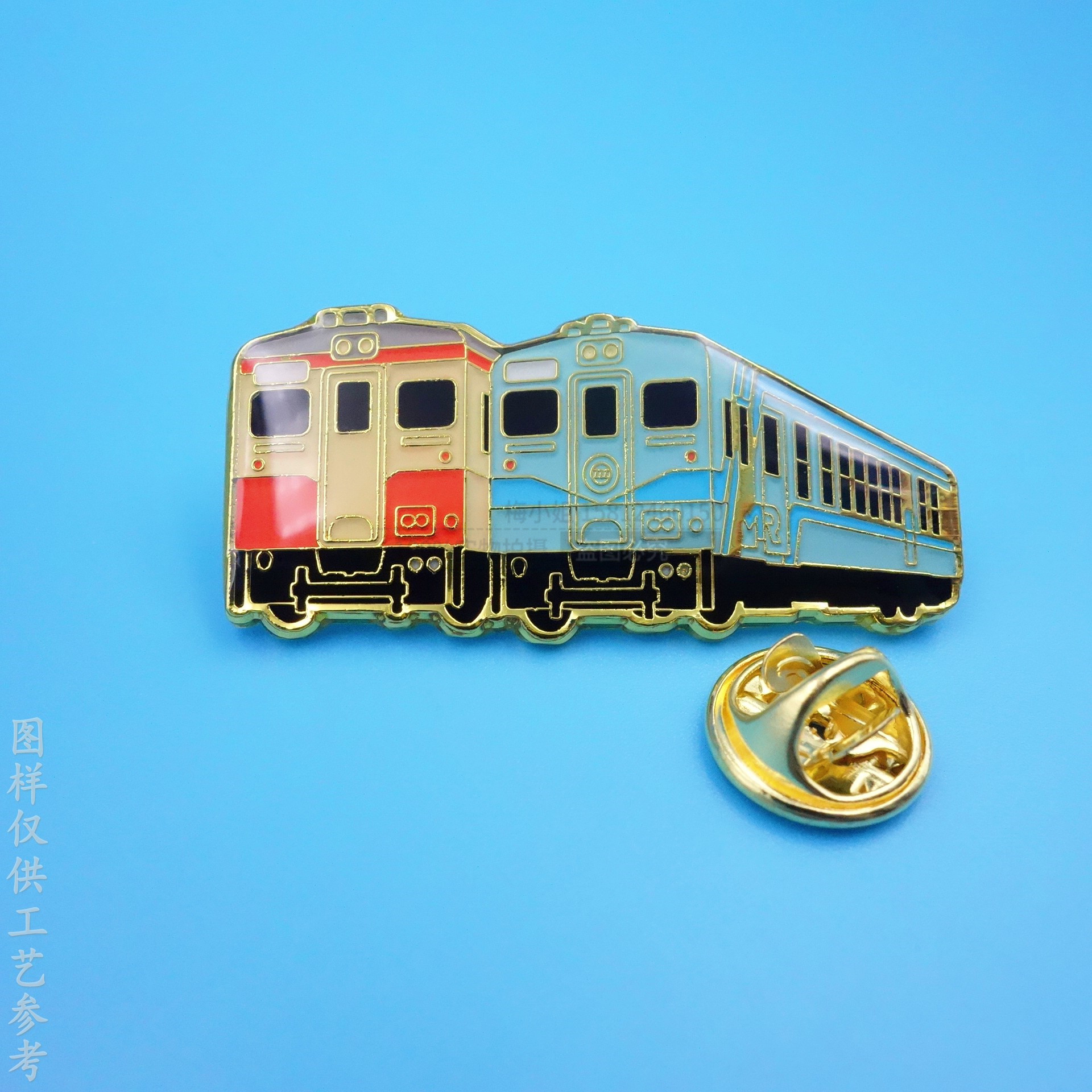 厂家承接制作活动礼品徽章 锌合金烤漆滴胶徽章 地铁 火车胸针