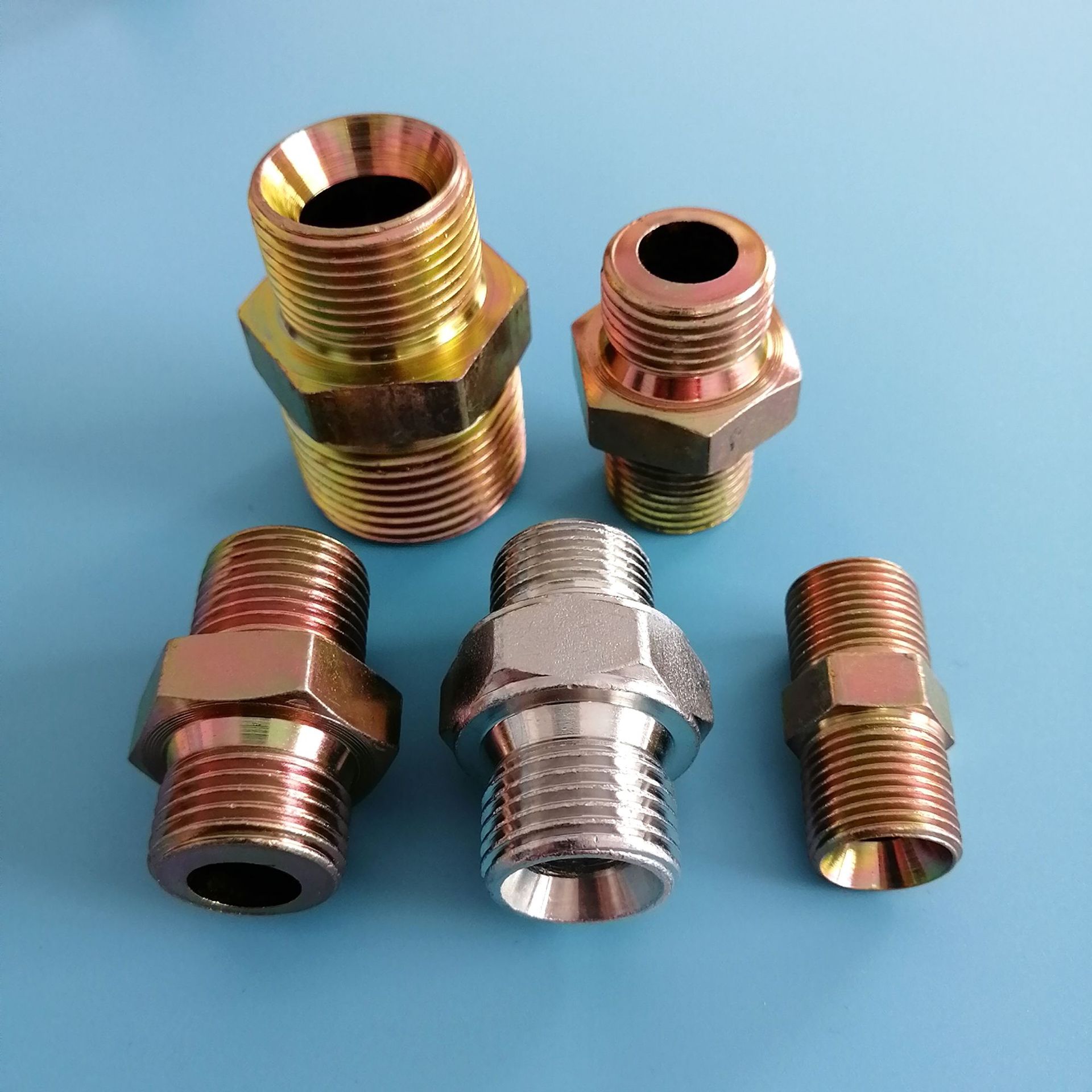 对丝转换接头 高压油管密封直通接头 内外牙变径直通对丝接头