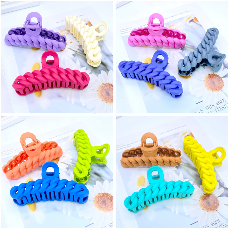 korean twist shark clip simple style maiden fresh back head updo hair clip candy color headwear hair accessories wholesale