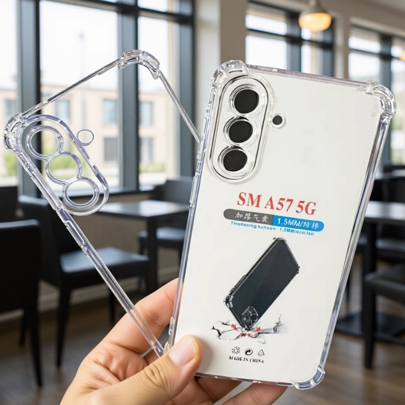 四角防摔气囊透明TPU手机壳适用三星A06/A55 5G/A35 5G/A15 4G