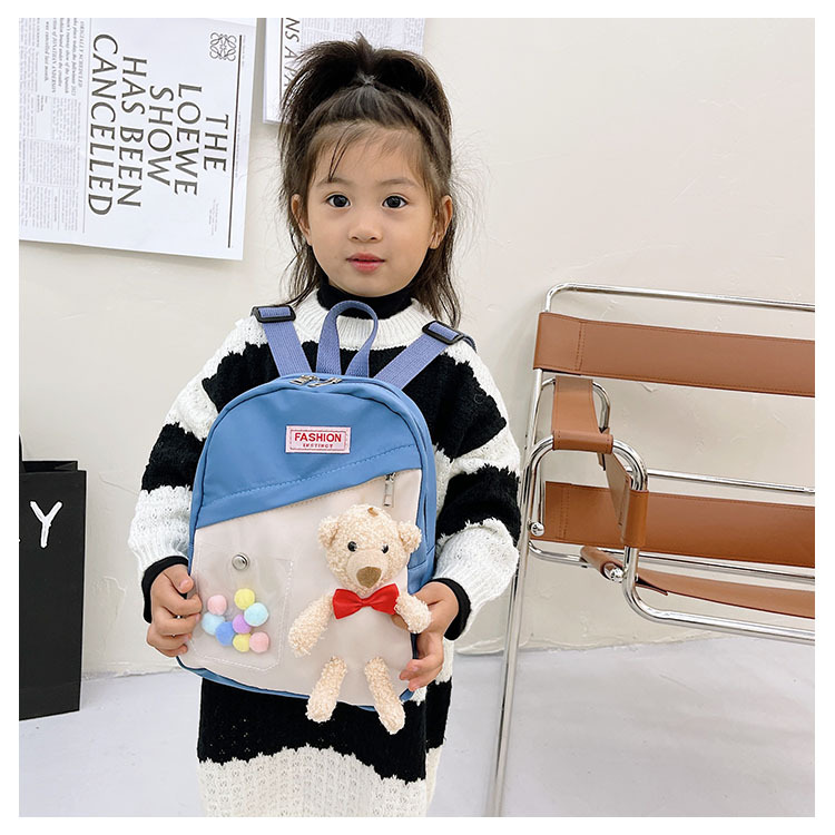 Children's Schoolbag 2023 Cute Boy Backpack Cute Bear Doll Girl 1-6 Years Old Lightweight Student Backpack