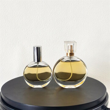 厂家定制香水瓶喷雾瓶 圆形透明玻璃瓶喷雾瓶铝盖香水分装空瓶