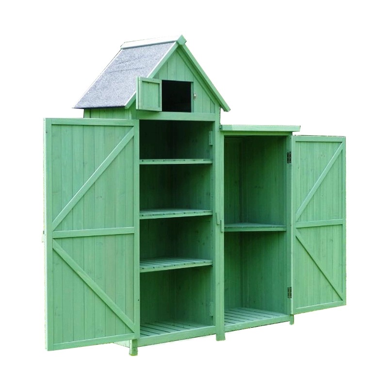 户外储藏柜阳台花园庭院防腐木杂物工具房置物箱室外田园收纳柜子