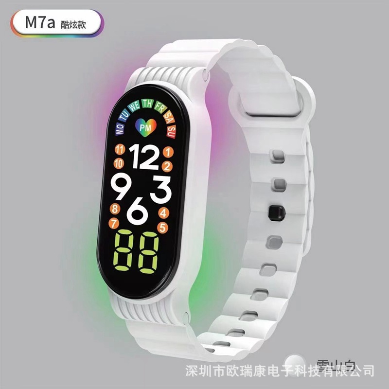 New Led Flash Electronic Watch Bracelet M7a Student Sports Ins Wind Factory Source in Stock Direct Selling