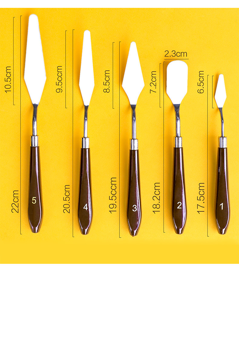 油画刀刮刀套装丙烯水粉颜料工具平头小尖刀美术用品调色画画材料