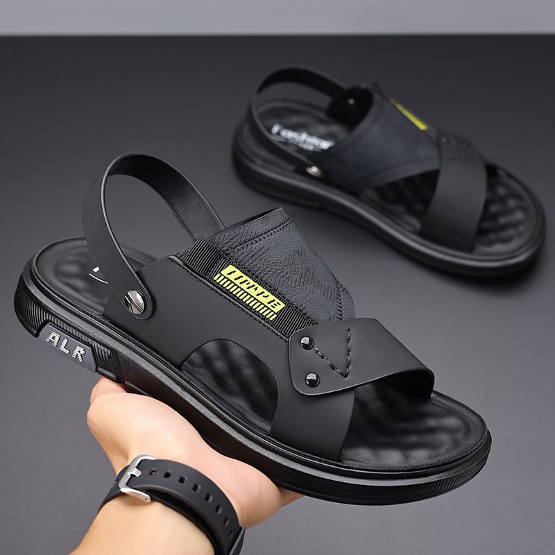 男士凉鞋夏季新款沙滩鞋凉拖两用户外潮流软底男鞋休闲防滑开车鞋