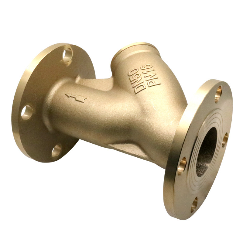 越海沈高黄铜法兰过滤器 排污过滤阀sy41-16t 空调过滤器dn50