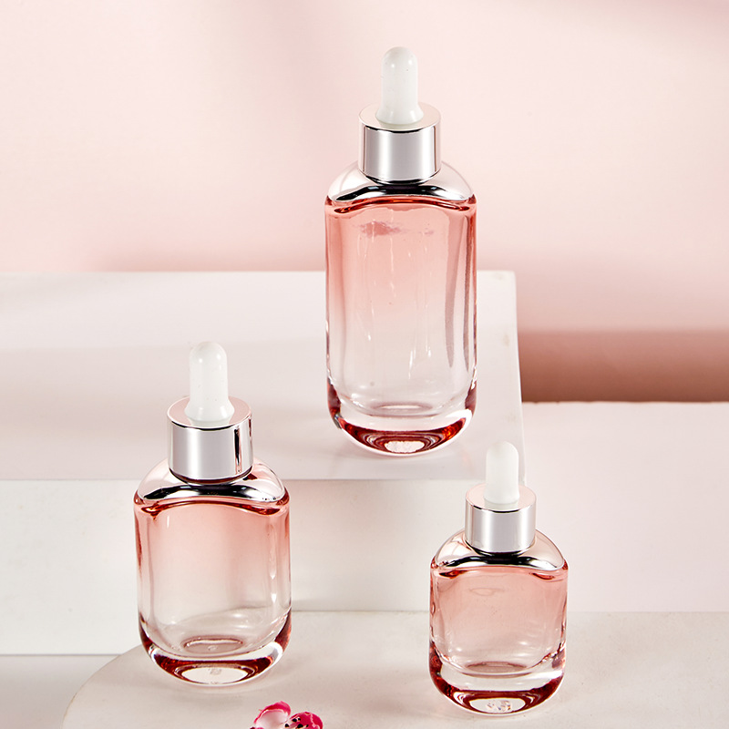 来图定制高档玻璃精华液瓶乳液瓶包材滴管精油瓶套瓶化妆品分装瓶