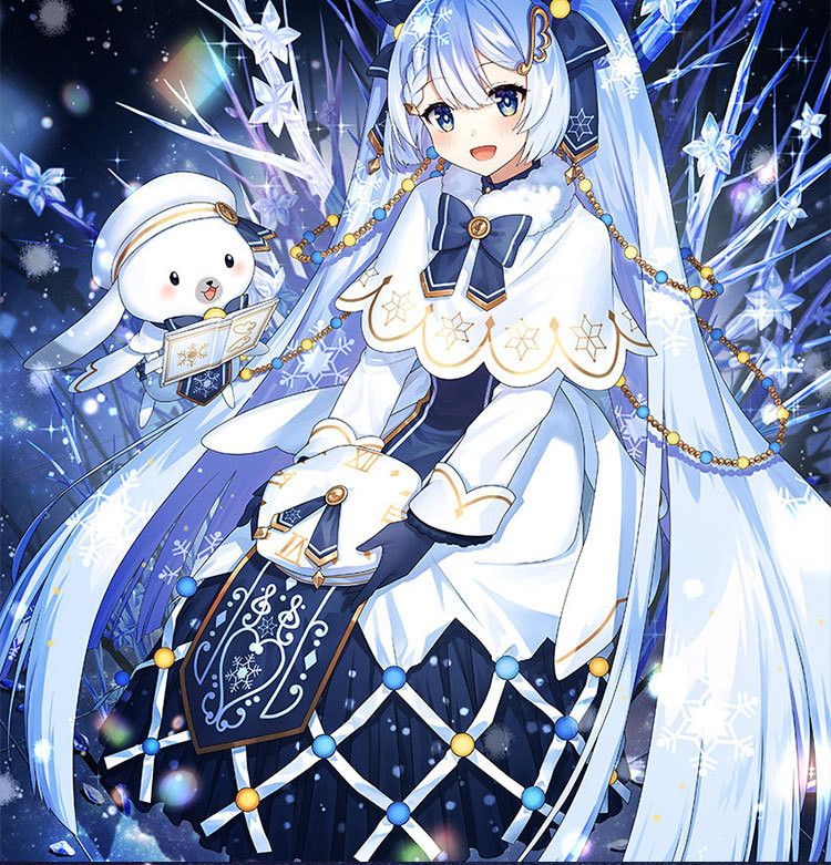 初音未来cos服2021雪初音可爱初音cosplay服装女 lolita
