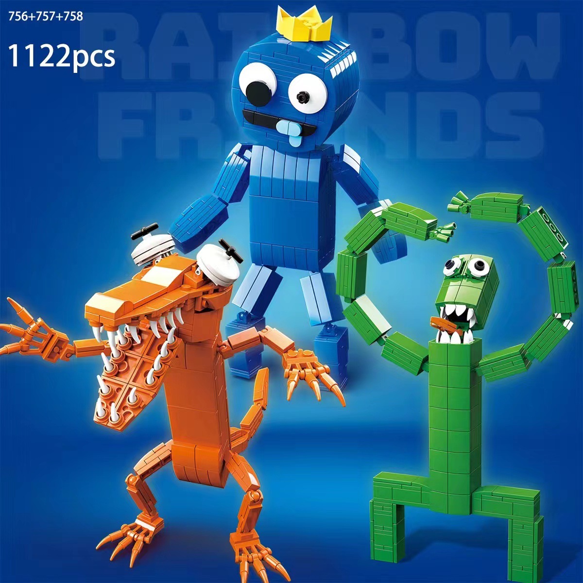 Rainbow Friend Monster MOC Blue Green Back Room Minifigures Educational Assembled Toys Generation Amazon Cross-Border