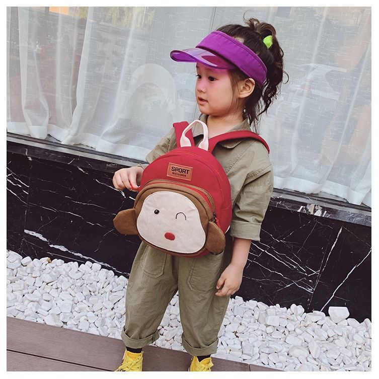 New Super Popular Children's Baby Canvas Backpack Korean Fashion Kindergarten Boys and Girls Backpack Cute Schoolbag Fashion