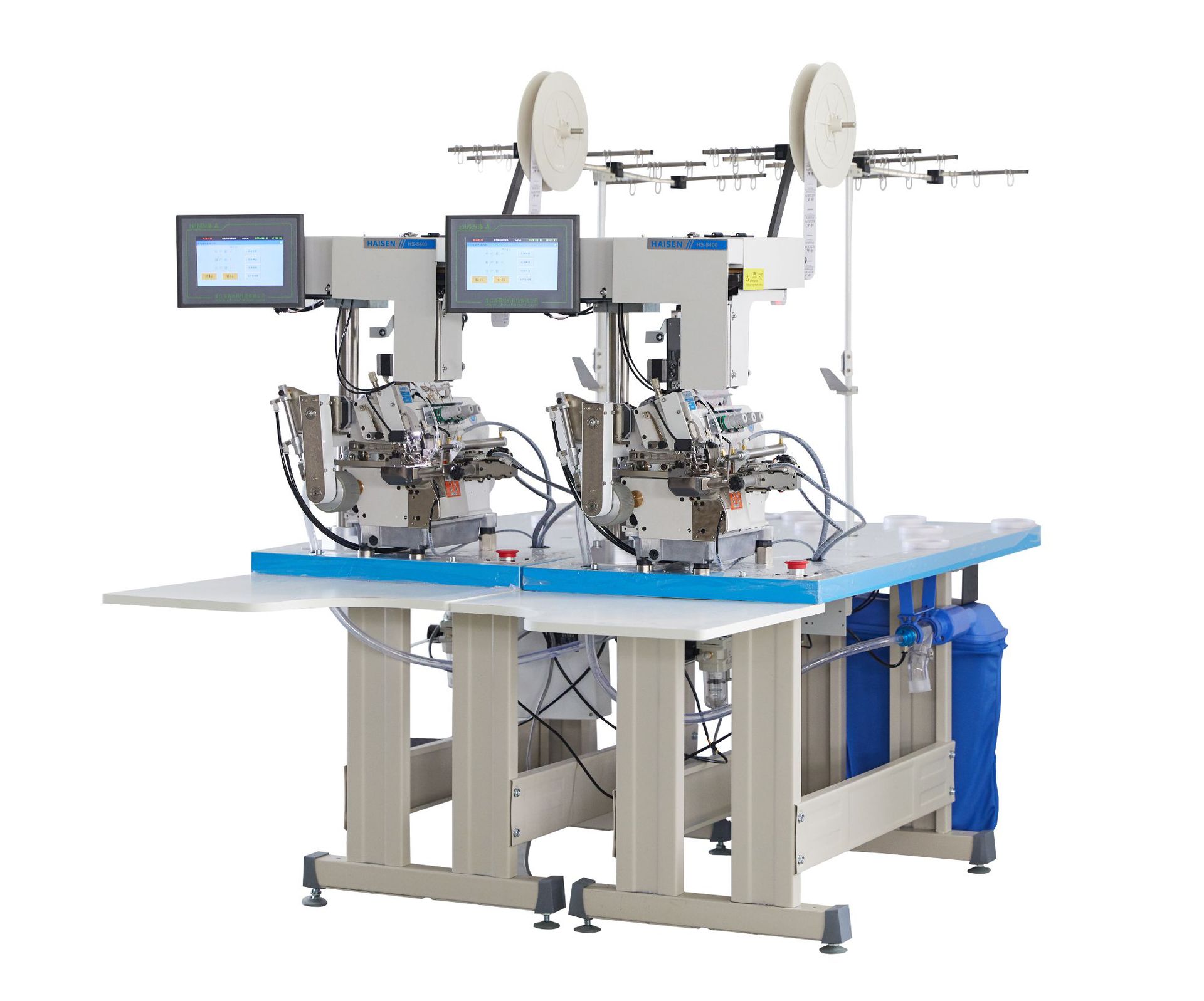 商标款拷边机 全自动锁边机 自动拷边机 自动手套包缝机 包缝机