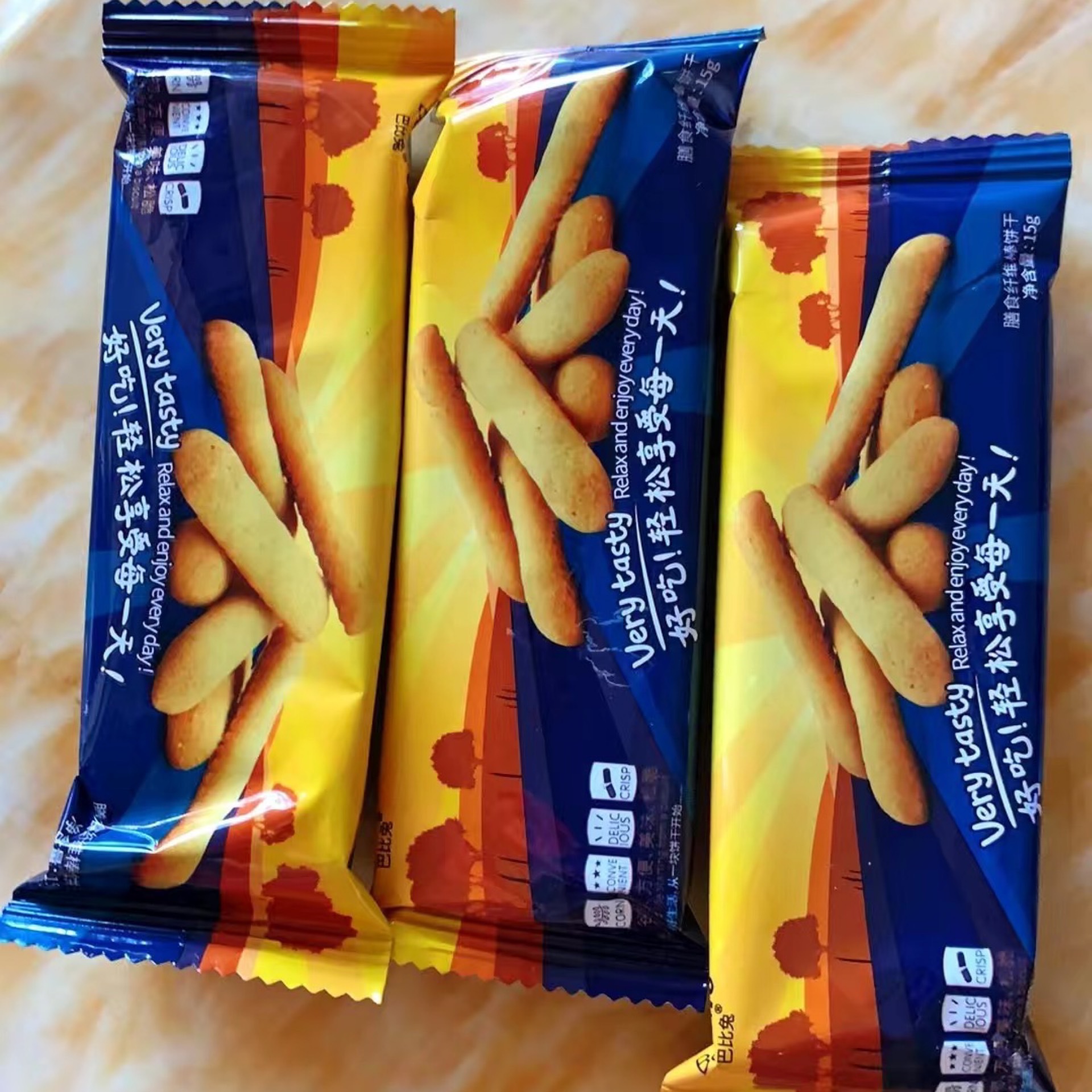 巴比兔饼干代餐膳食纤维棒减粗粮纸脂低卡饱腹压缩老虎芭比兔