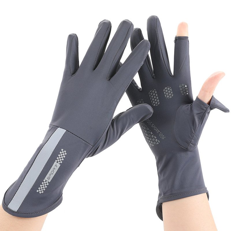 Sun Protection Gloves Uv Protection Thin Anti-Slip Breathable Summer Sun Protection Driving Tram Riding Men and Women Touch Screen Gloves