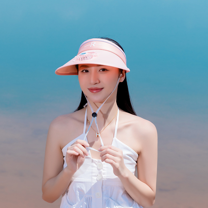 Summer Adjustable Sun Protection Air Top Sun Protection Duckbill Cap Travel Outdoor Usb Rechargeable Uv Cap with Fan in Stock Wholesale