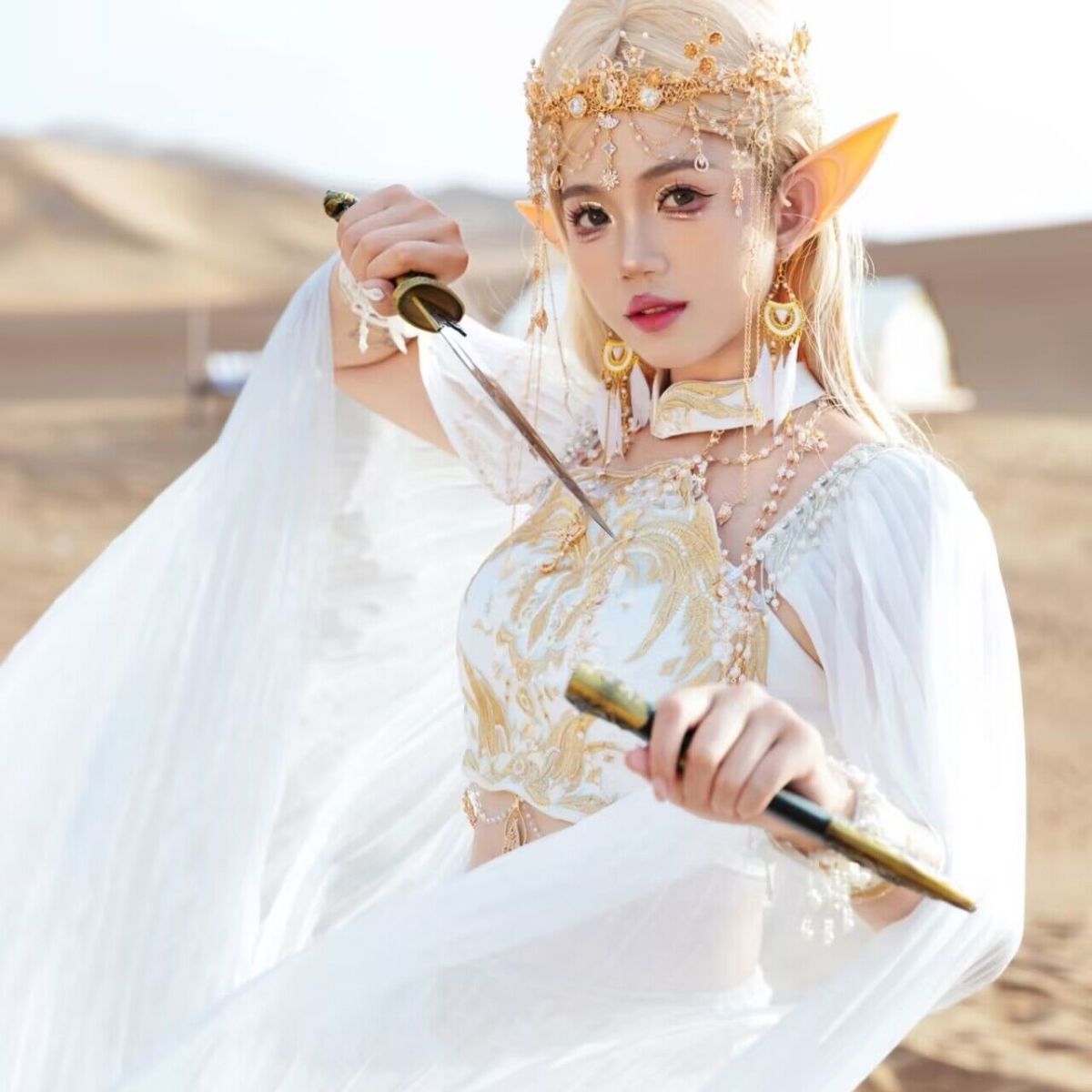 新款圣女令西域舞姬古典舞装汉服女异域风情大漠公主个人旅拍服装