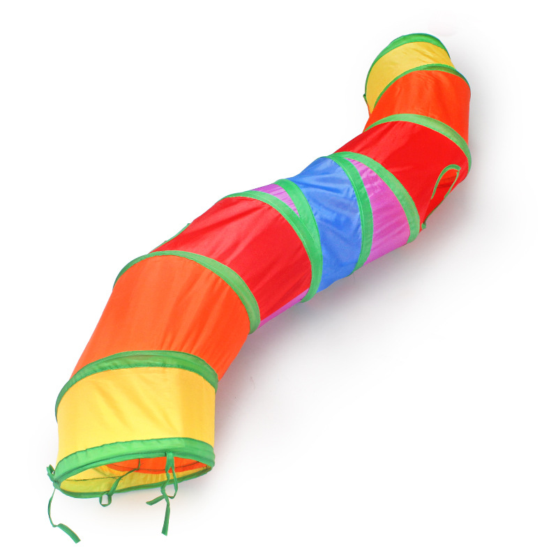 Cross-Border Manufacturers Pet Supplies Cat Tunnel Cat Straight Three-Way Crawling Channel Cat Toy Foldable Tent Nest