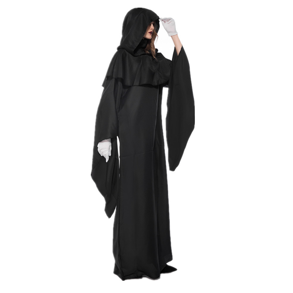 19356# 万圣节修女教父男女通用制服 派对玛利亚神父教母服装