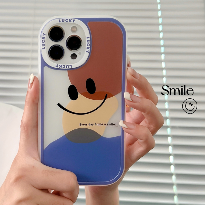 知泰ins风适用苹果15pro手机壳iphone14大眼睛壳13笑脸11代发678