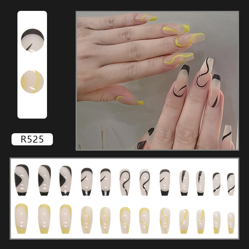 Nail Tip Finished Product Wholesale Wear Armor Summer Sweet Cool Series Ins Style Wear Nail Sticker Nail Sticker Nail Tip Detachable