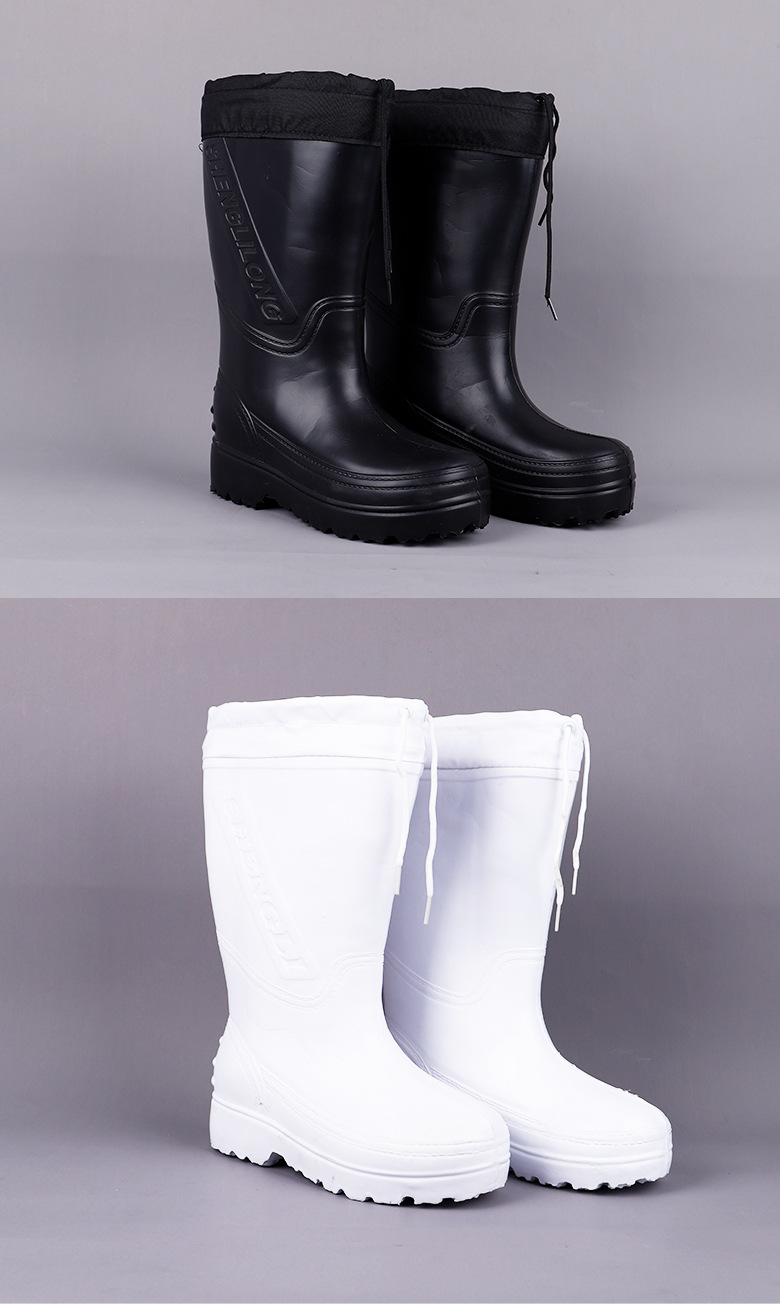 eva高筒水鞋雨靴工矿防滑长筒防雨鞋男士劳保工地三防水胶靴