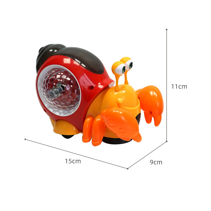 Electric Sound and Light Universal Hermit Crab Toy TikTok Children's Hot Gift Colorful Light Cross-Border Boy Gift