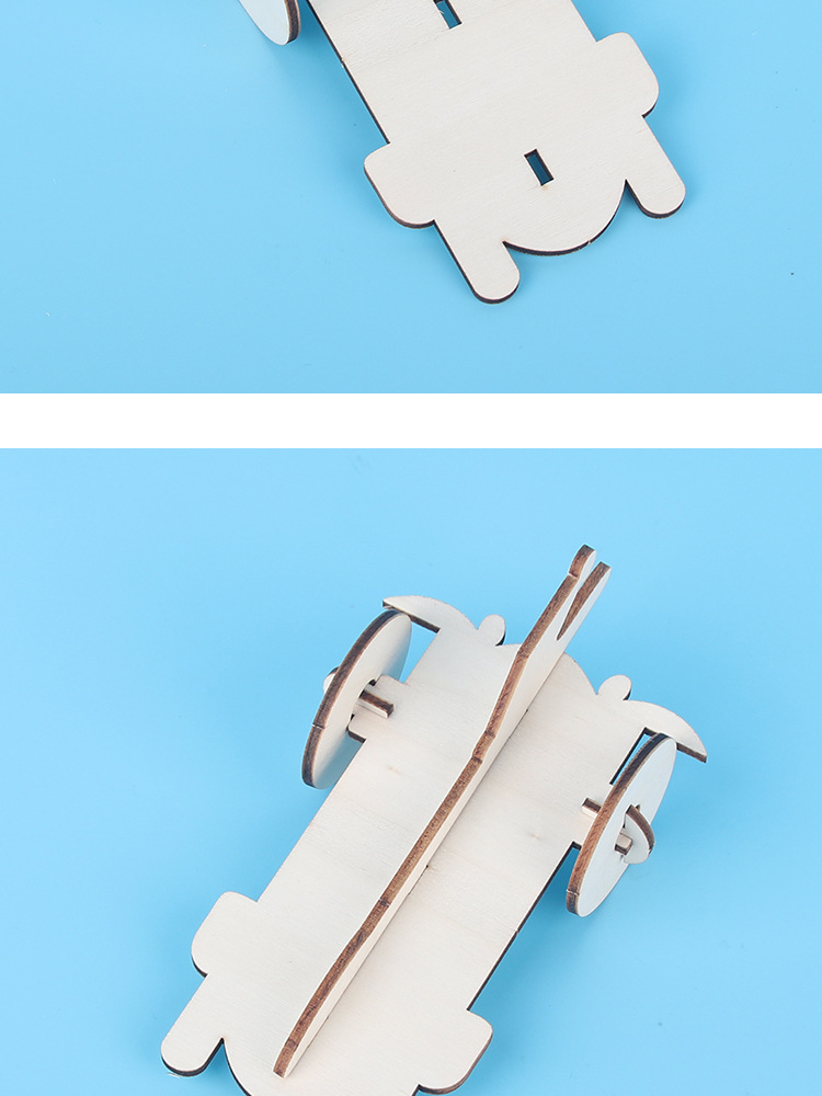 儿童手工科学实验玩具diy小制作 橡皮筋动力车弹力自制弹射小车