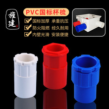 PVC接线盒配件加厚塑料分线盒锁母扣16/75线管直接快捷杯梳接头